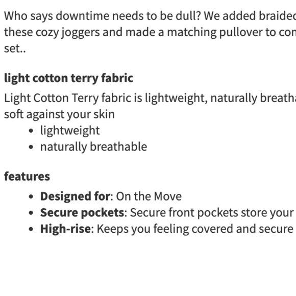 Lululemon Like New Braided Detail High-Rise Jogger in White Opal - Size 16 - Picture 4 of 12